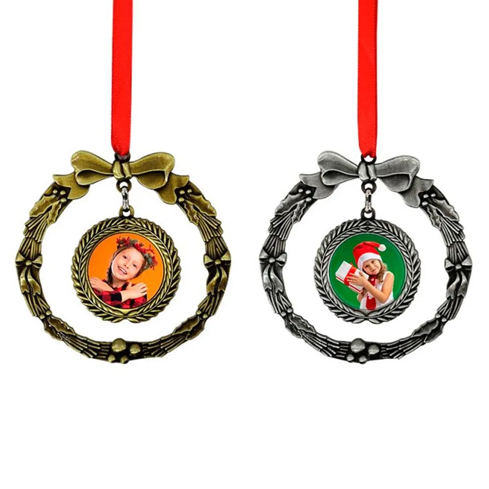 decorazioni natalizie vintage in metallo (2 lati) decorazioni natalizie vintage in metallo (2 lati)