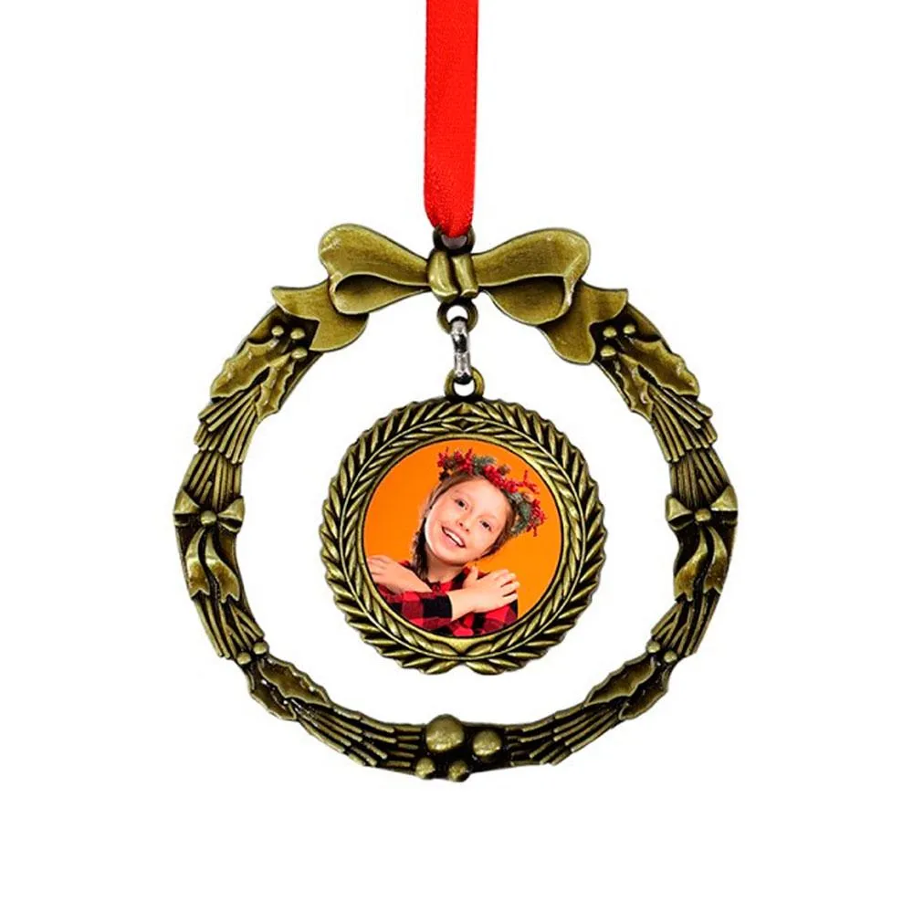 decorazioni natalizie vintage in metallo (2 lati) decorazioni natalizie vintage in metallo (2 lati)