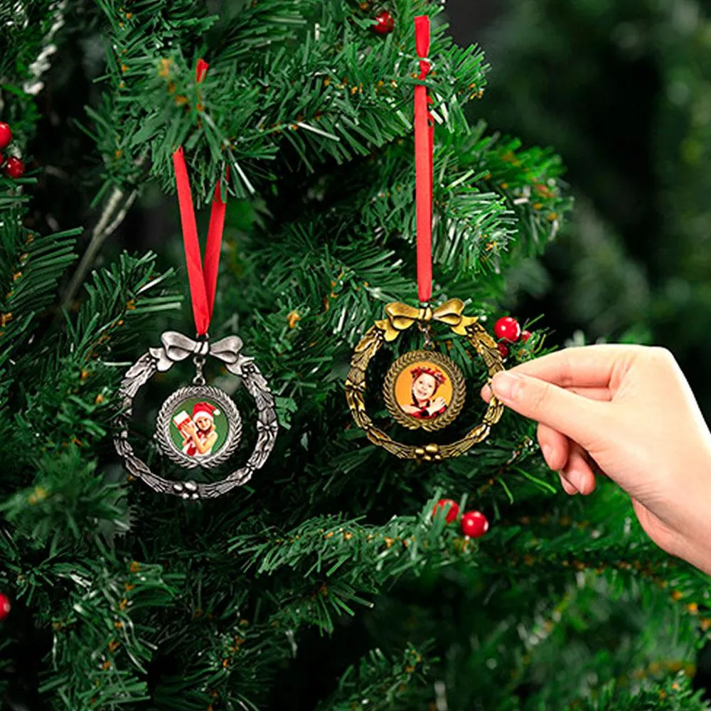 decorazioni natalizie vintage in metallo (2 lati) decorazioni natalizie vintage in metallo (2 lati)