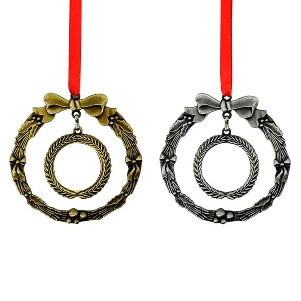 decorazioni natalizie vintage in metallo (2 lati) decorazioni natalizie vintage in metallo (2 lati)