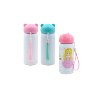 bottiglia in acciaio inossidabile con tappo a forma di orso